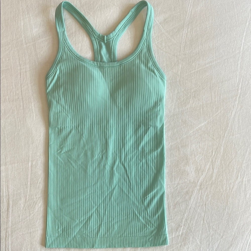Lululemon Ebb to Street Tank Top- light support. Sea Mist